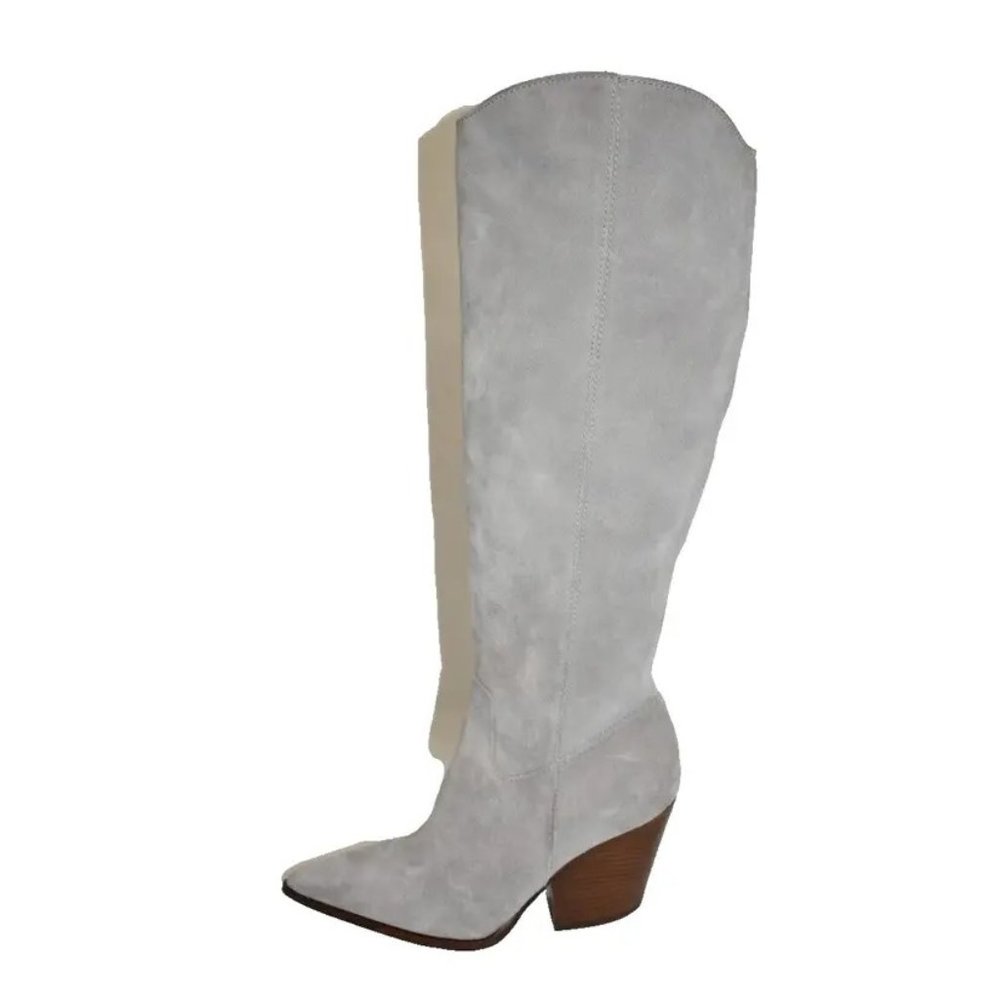 New! Vince Camuto Oyennda Mountain Grey Suede Tall Boot Size 9 US 40 EU DD375 - Picture 4 of 7